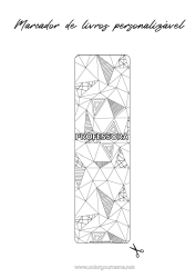 Desenho grátis Marcador de Página Zentangle Formas geométricas Triângulo