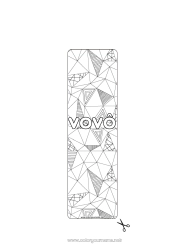 Página de desenho infantil Marcador de Página Zentangle Formas geométricas