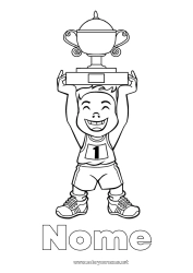 Desenho para personalizar Esporte Copa, troféu, medalha Competições e Prêmios Primeiro lugar -  vencedor