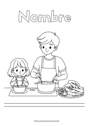 Dibujo libre Papá Chica Niño Adulto Profesiones Culinarias Cocinero