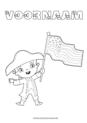 Kleurplaat aanpassen VS Vlag 4 juli