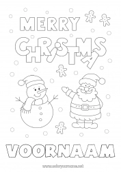 Gratis tekening Sneeuw Kerstman Sneeuwpop Kerstmis 