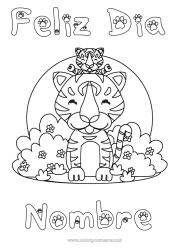 Dibujo libre Tiger Niño Animales Animales salvajes de África Adulto