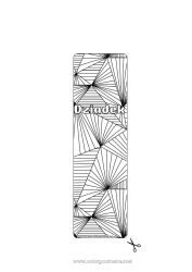 Kolorowanka dla dziecka Zakładka do książki Zentangle Formy geometryczne