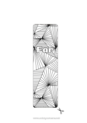 Farvelægningssiden for børn Læseklip Zentangle Geometriske former