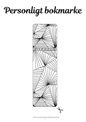 Färgläggningssida för barn Bokmärke Zentangle Geometriska former