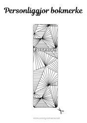 Fargeleggingssiden å tilpasse Bokmerke Zentangle Geometriske former
