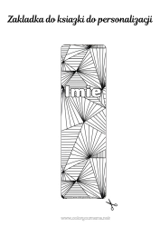 Kolorowanka dla dziecka Zakładka do książki Zentangle Formy geometryczne