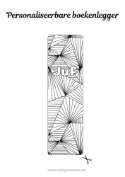 Gratis kleurplaat Bladwijzer Zentangle Geometrische vormen Driehoek