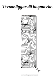 Gratis farvelægning Læseklip Zentangle Geometriske former Trekant