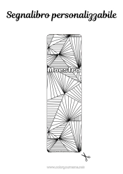 Colorazione gratuita Segnalibro Zentangle Forme geometriche Triangolo