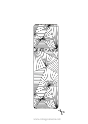 Coloriage enfant Marque page Zentangle Formes géométriques