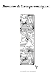 Desenho grátis Marcador de Página Zentangle Formas geométricas Triângulo