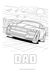 Free colouring Vehicles Car Racing car Complex colouring pages Cars, vans and motorhomes Race cars and circuits