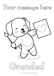 Free colouring Cute Heart Art Cute Dog Animal Brush Nanny Dogs and cats Coach, trainer Competitions and awards Painting