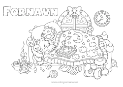 Gratis farvelægning Julemanden Jul