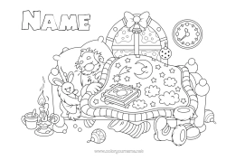 Free colouring Father Christmas Christmas