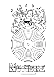 Dibujo libre Monstruo Kawaii Música Día Mundial de la Música Instrumentos de música Clave de Sol