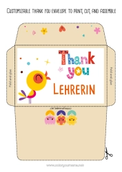 Kostenlose Malvorlage Blumen Vogel Sommer Frühling Tier Umschlag Kindermädchen Vögel und fliegende Säugetiere Trainer Danke Wettbewerbe und Belohnungen Bedruckbare Umschläge