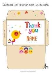 Colouring to customise Flowers Bird Summer Spring Animal Envelope Nanny Birds and flying mammals Coach, trainer Thank you. Competitions and awards Print envelope