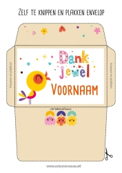 Gratis kleurplaat Bloemen Vogel Envelop Oppas Vogels en vliegende zoogdieren Coach, trainer Bedankt Wedstrijden en beloningen Afdrukbare enveloppen