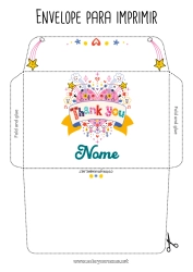 Desenho para personalizar Coração Envelope Grande coração Babá Treinador Obrigado Competições e Prêmios Envelope para imprimir