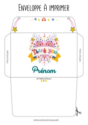 Coloriage gratuit Coeur Enveloppe Grand coeur Nounou Coach, entraineur Merci Compétitions et récompenses Enveloppe à imprimer