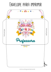 Desenho grátis Coração Verão Envelope Grande coração Babá Treinador Obrigado Competições e Prêmios Envelope para imprimir