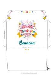 Página de desenho infantil Coração Envelope Grande coração Babá Treinador Obrigado Competições e Prêmios Envelope para imprimir