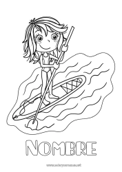 Dibujo libre Sport Chica Mar Deportes náuticos Stand Up Paddle