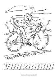 Kleurplaat aanpassen Sport Voertuigen Fiets Tweewielers Andere sporten