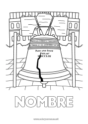 Dibujo libre Campana Estados Unidos 4 de julio