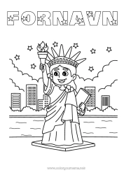 Gratis tegning USA Frihetsgudinnen New York Monument