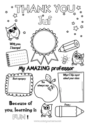Gratis kleurplaat Jongen Activiteiten voor Kinderen Positief Juf/Meester Superbadge Bedankt Beste Onderwijsberoepen