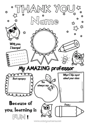 Colouring to customise Boy Children's Activities Positive Mistress/Master Super Badge Thank You. Best Education Professions