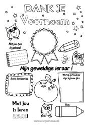 Gratis tekening Jongen Activiteiten voor Kinderen Positief Juf/Meester Superbadge Bedankt Beste Onderwijsberoepen