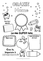 Disegno gratuito Tata Badge super Grazie Migliore