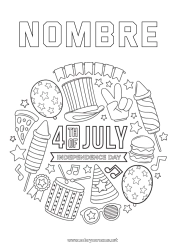Dibujo libre Mandala Fiesta Fuegos artificiales Estados Unidos Simbolos 4 de julio Instrumentos de música Tambor