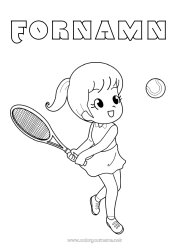 Gratis teckning Sport Flicka Tennis Racketsporter Racket