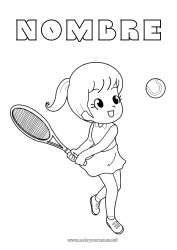 Dibujo libre Sport Chica Tenis Deportes de raqueta Raqueta