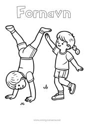 Gratis tegning Sport Barn Gymnastik Kunstnerisk sport