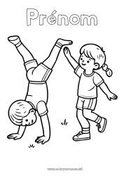 Dessin gratuit Sport Enfant Gymnastique Sports artistiques
