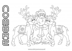 Dibujo libre Papá Noel Reno Navidad Animales del bosque