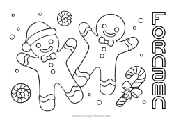 Gratis färgläggning Jul Pepparkaka