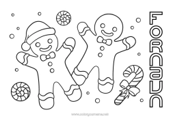 Gratis tegning Jul Pepperkake