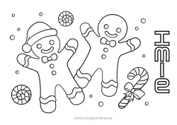 Kolorowanka za darmo Boże Narodzenie Piernik