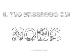 Colorazione gratuita Nome decorato Zentangle
