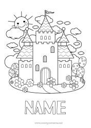 Colouring to customise Castle