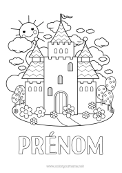 Coloriage à personnaliser Château