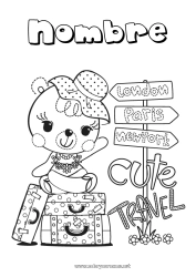 Dibujo libre Llevar Vacaciones Animales Osito Animales del bosque Maletas y equipaje